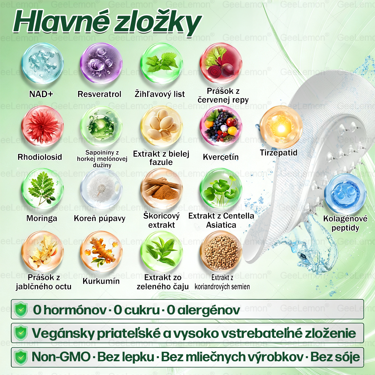 GeeLemon®🎶 Moringa · Berberín × NAD+ 10 v 1 Pokročilý Nano Mikroihličkový Náplasťový Systém ✅ (Stačí raz denne, viditeľné zmeny do 7 dní) Pri obezite, kardiovaskulárnom zdraví, cukrovke,  štítnej žľaze, zdraví čriev, problémoch s kĺbmi a ďalších